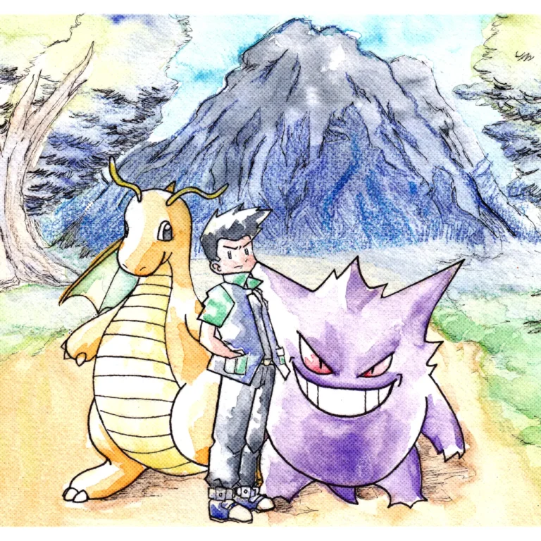 Comision de equipo Pokemon con su entrenador