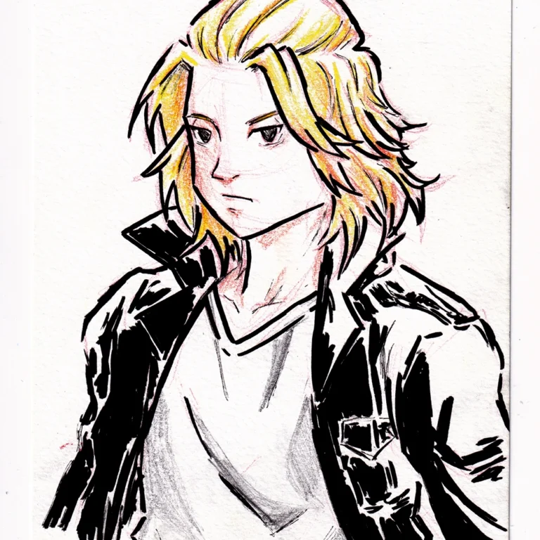 Un boceto de Mikey del anime Tokyo Revengers