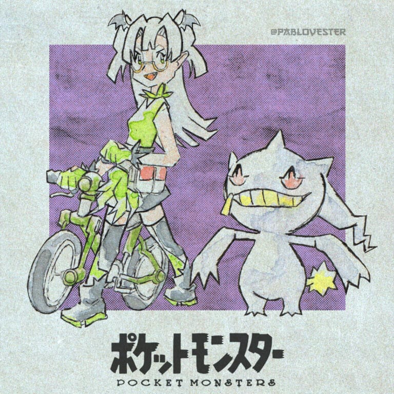 Dibujo de entrenador Pokemon a pedido en acuarelas